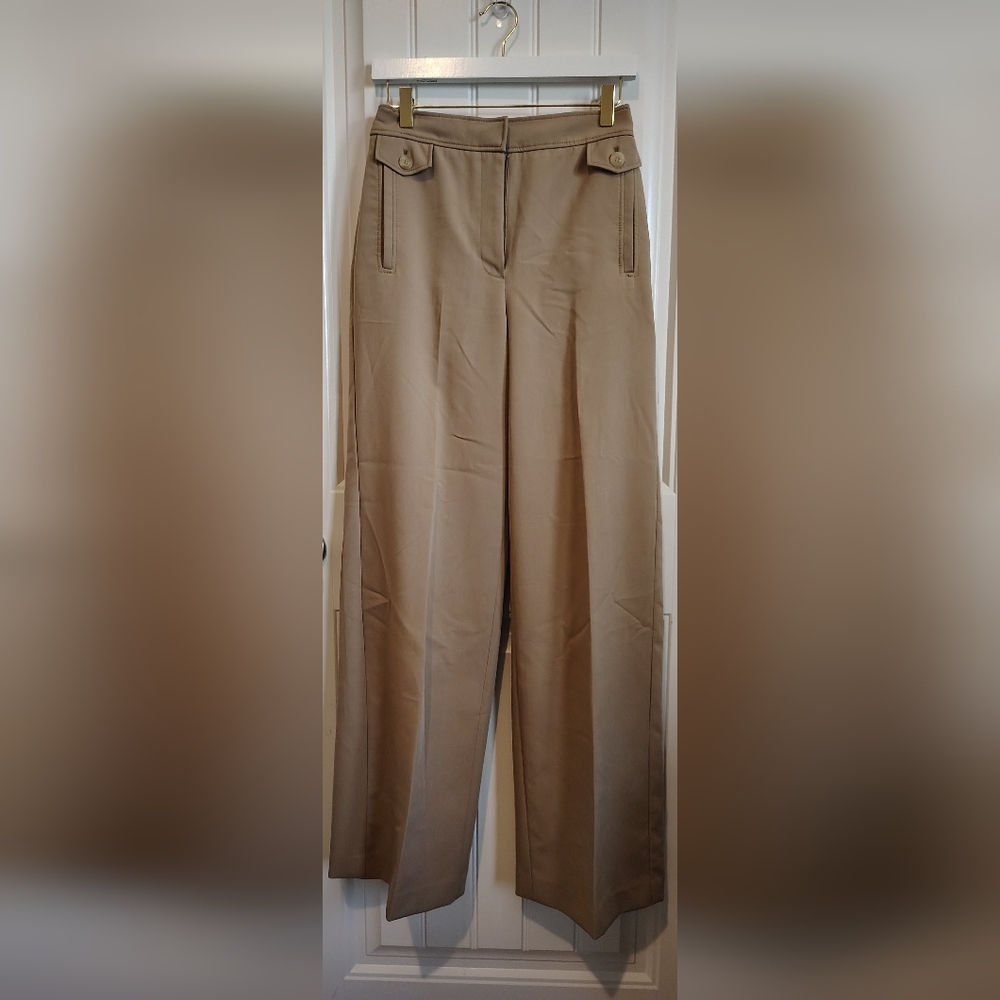 Ann Taylor Wide-Leg Trousers – Size 6 (Beige/Ta